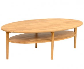Egil Soffbord Oval 135x70 cm med hylla Oiled Oak