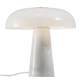 Glossy Bordslampa Marmor/Vit
