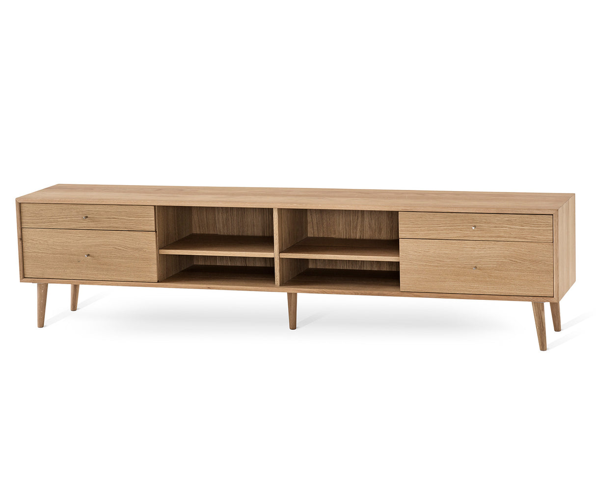 Scandi Mediabänk 200 cm Oljad ek