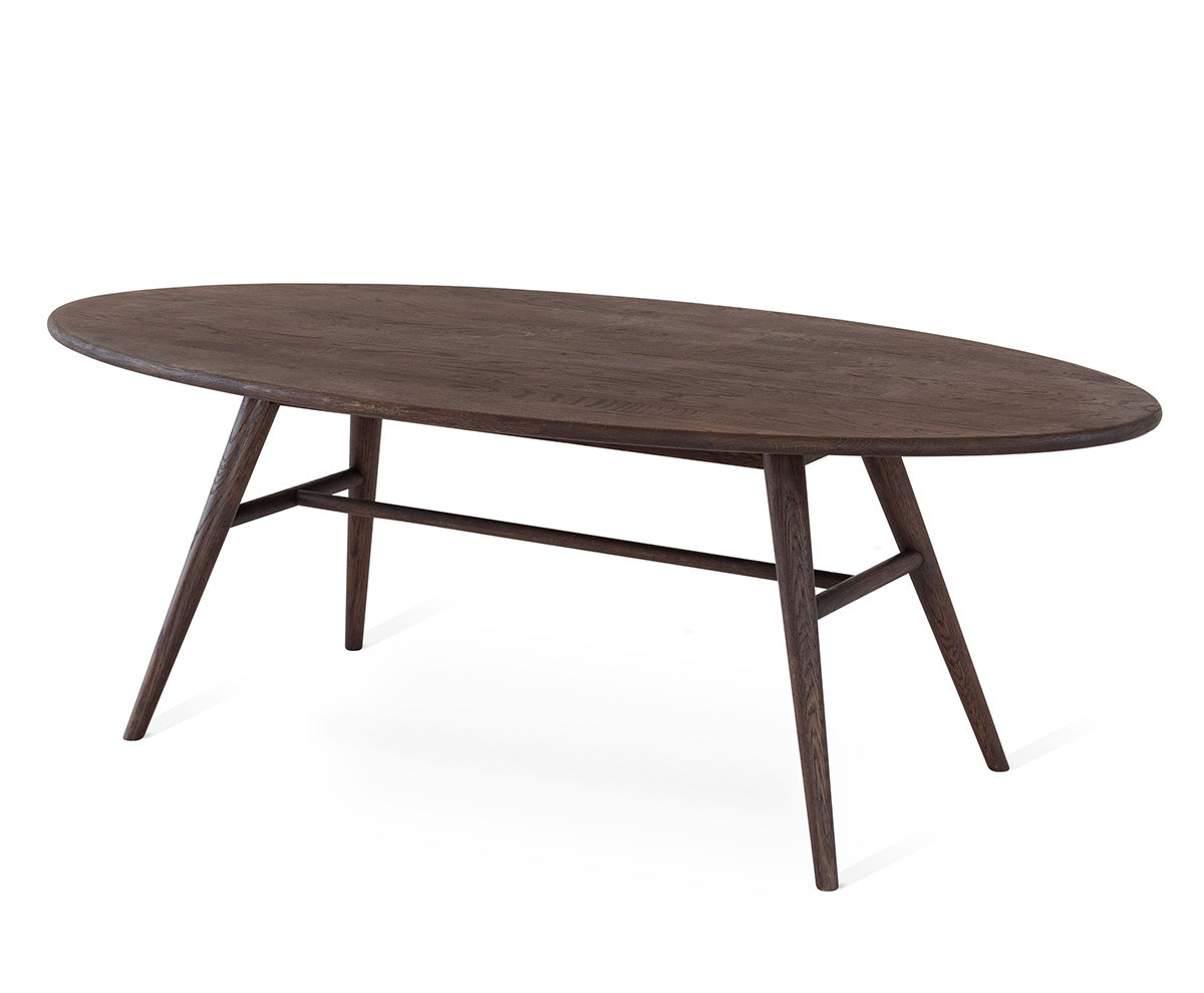 Löderup Soffbord Ellips 140x70 cm Rökbetsad Ek