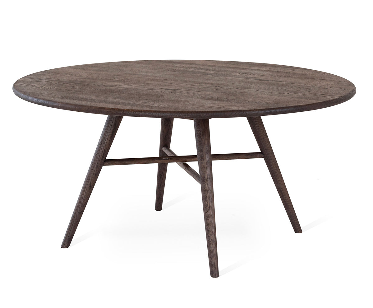 Löderup Soffbord Rund 100 cm Rökbetsad Ek