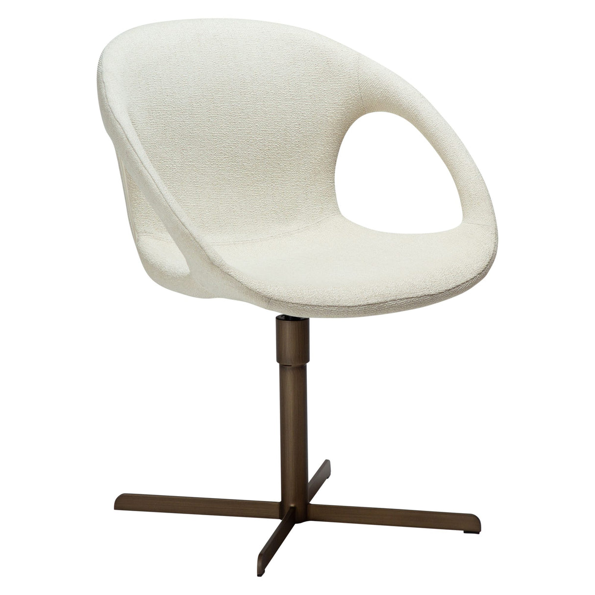 Carry Stol Bone White bouclé, Brass