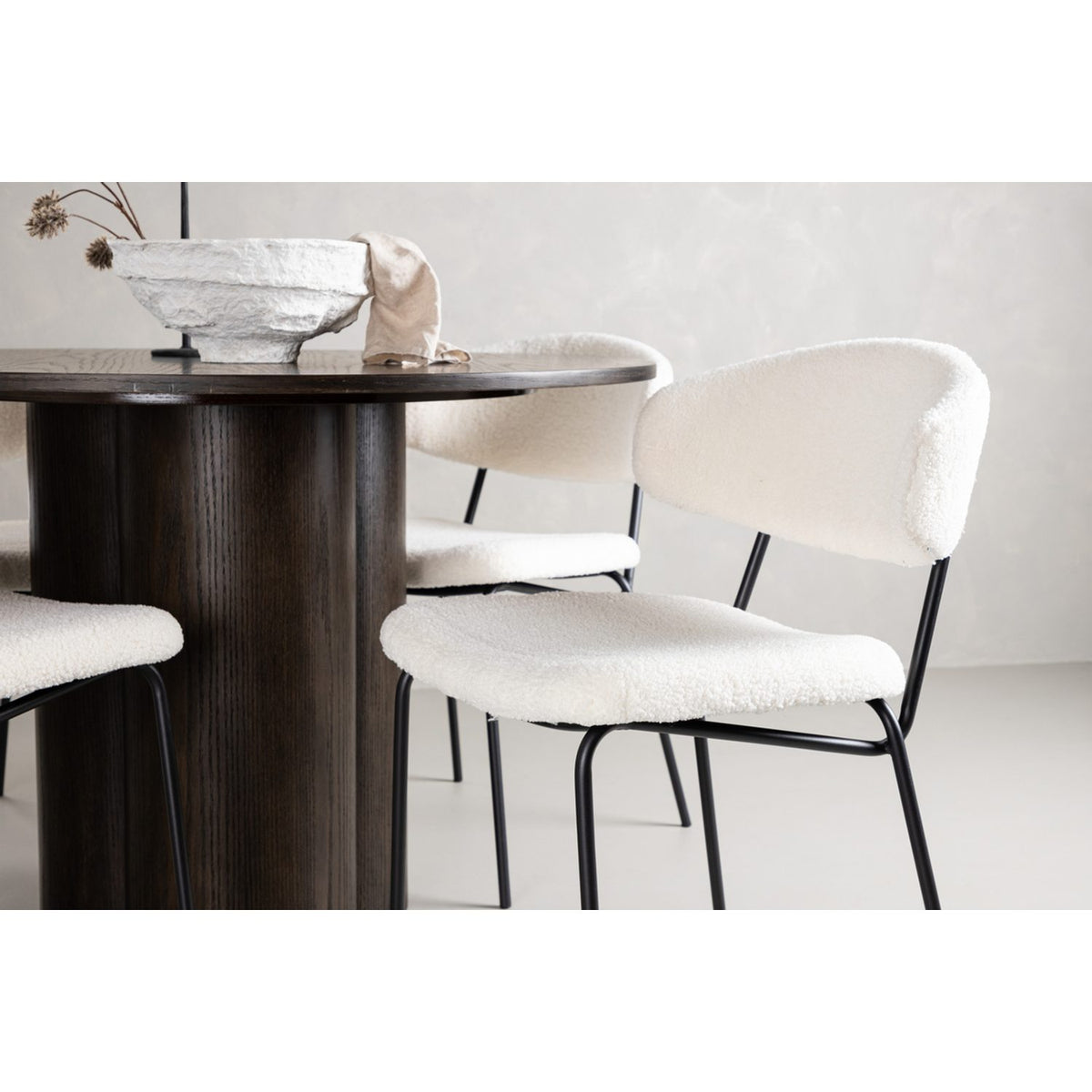 Olivia, Chico Rund matgrupp Vit, Mocka, 4st