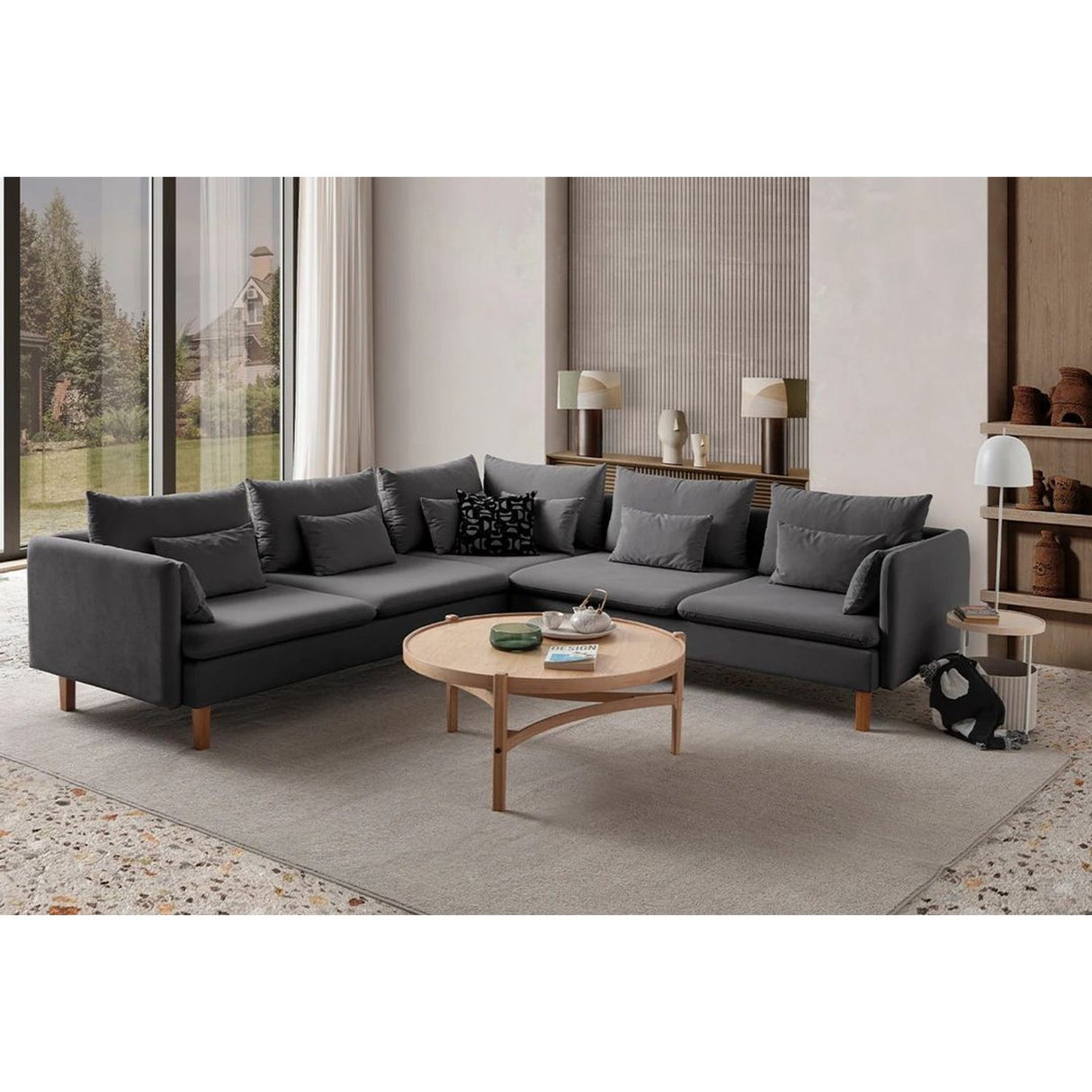 Flexy L (194 x 95 x 154 cm) Hörnsoffa Antracit