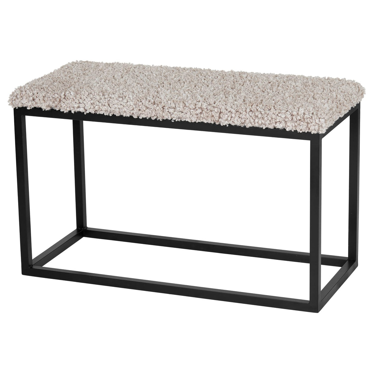 Palle Lumme 80x35x50 cm Bänk med Sittdyna Sand/Black