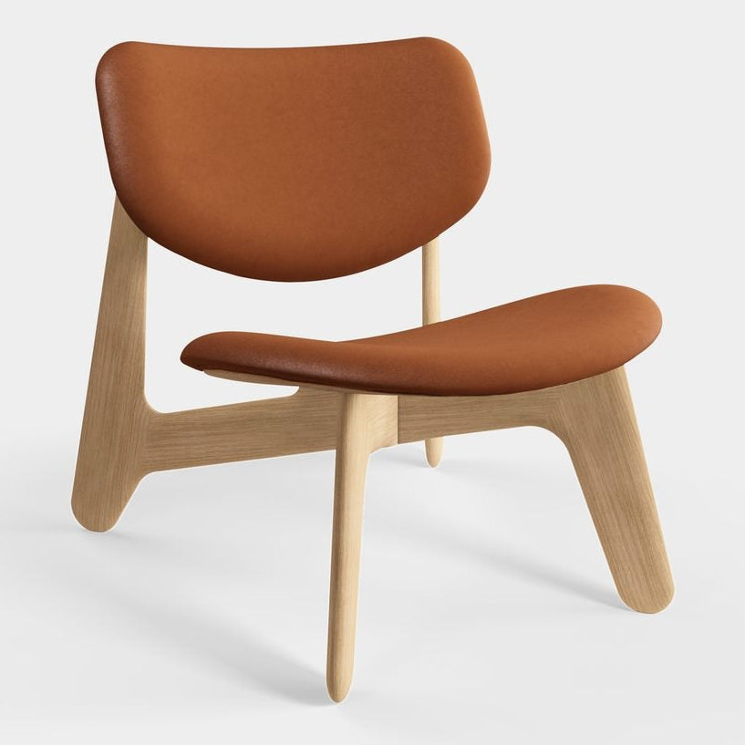 Slab Loungefåtölj Natural Leather Cognac
