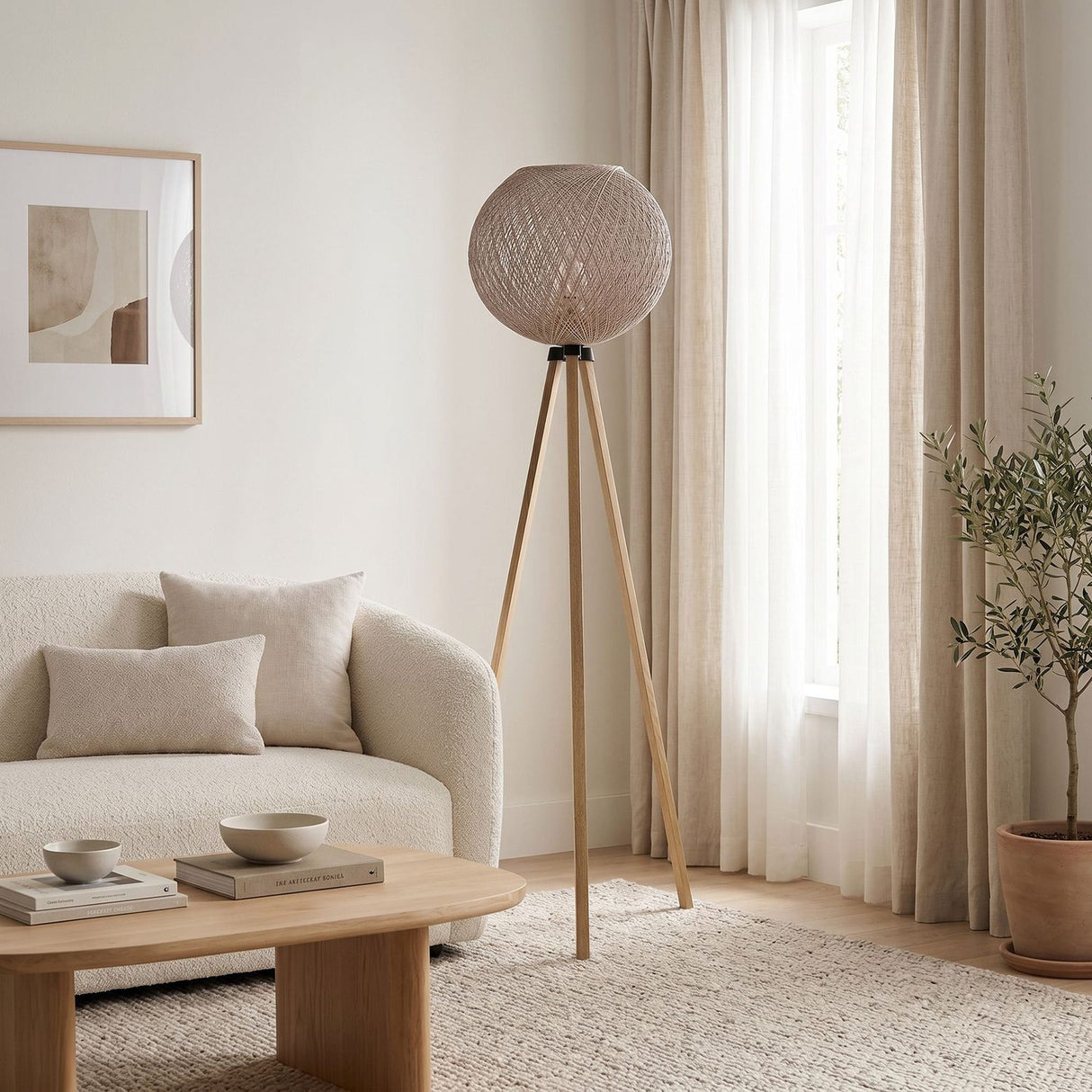 Nassau (H 145 cm) Kräm Golvlampa