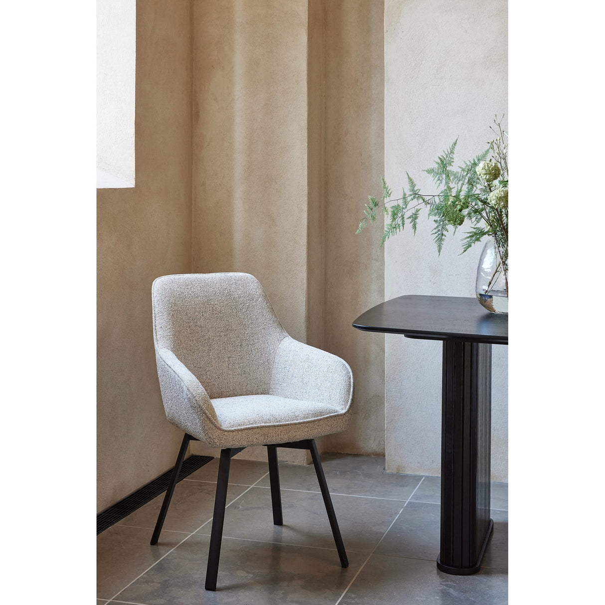 Amalfi Snurrstol Offwhite