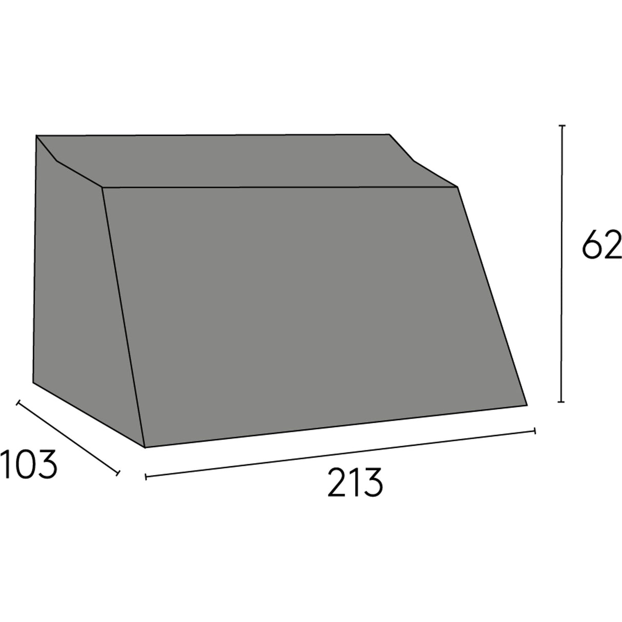 Möbelskydd Kungshult 3-sits Utesoffa Svart