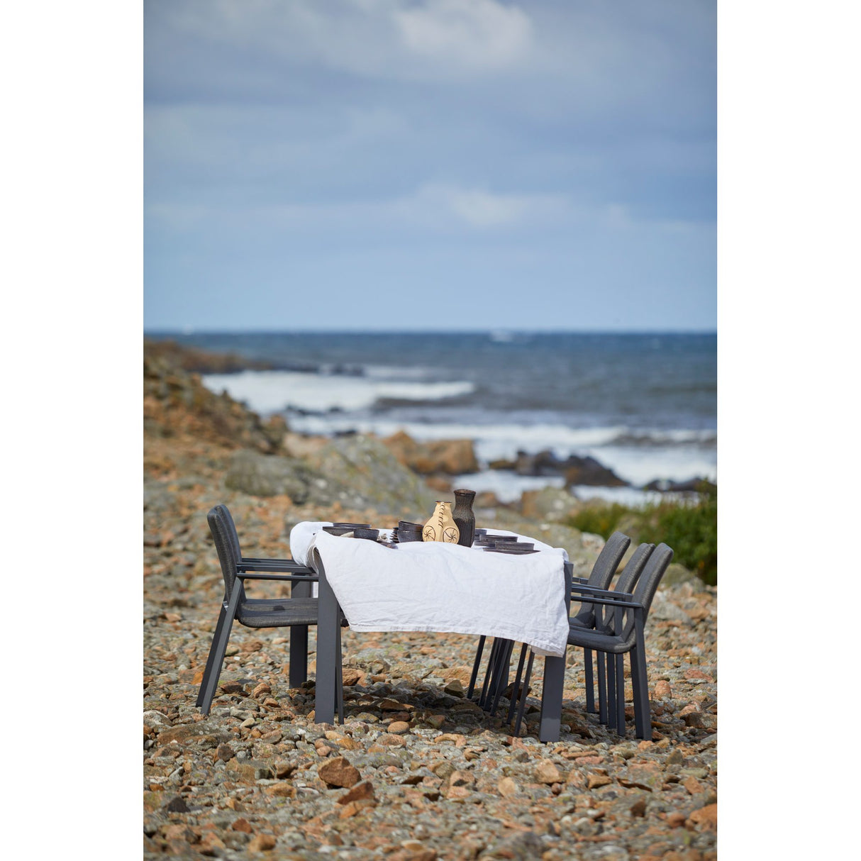 Borgdala Utebord 107x220/340 cm Grå