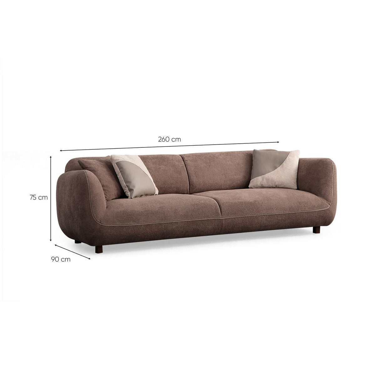 Askil 4-sits soffa Brun