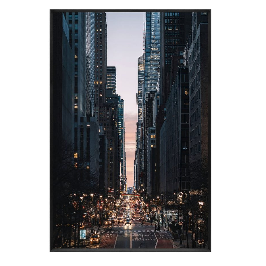 Bilde In The City Tavla 80x120 cm Glas med Ram