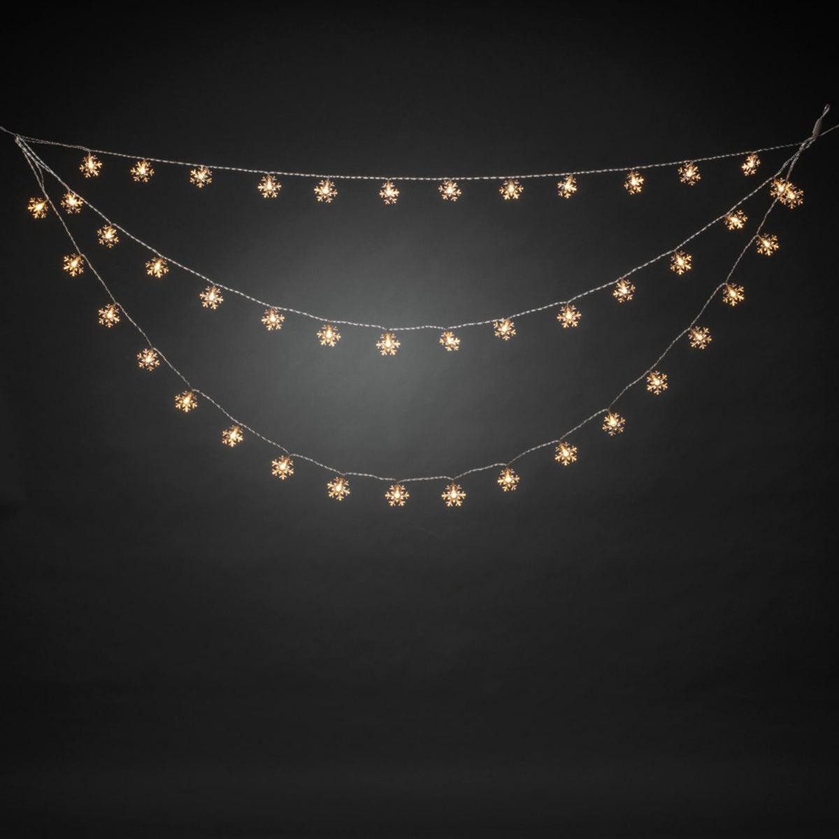 Gardin Snöflingor 44 Varmvita LED Ljusslinga Ute