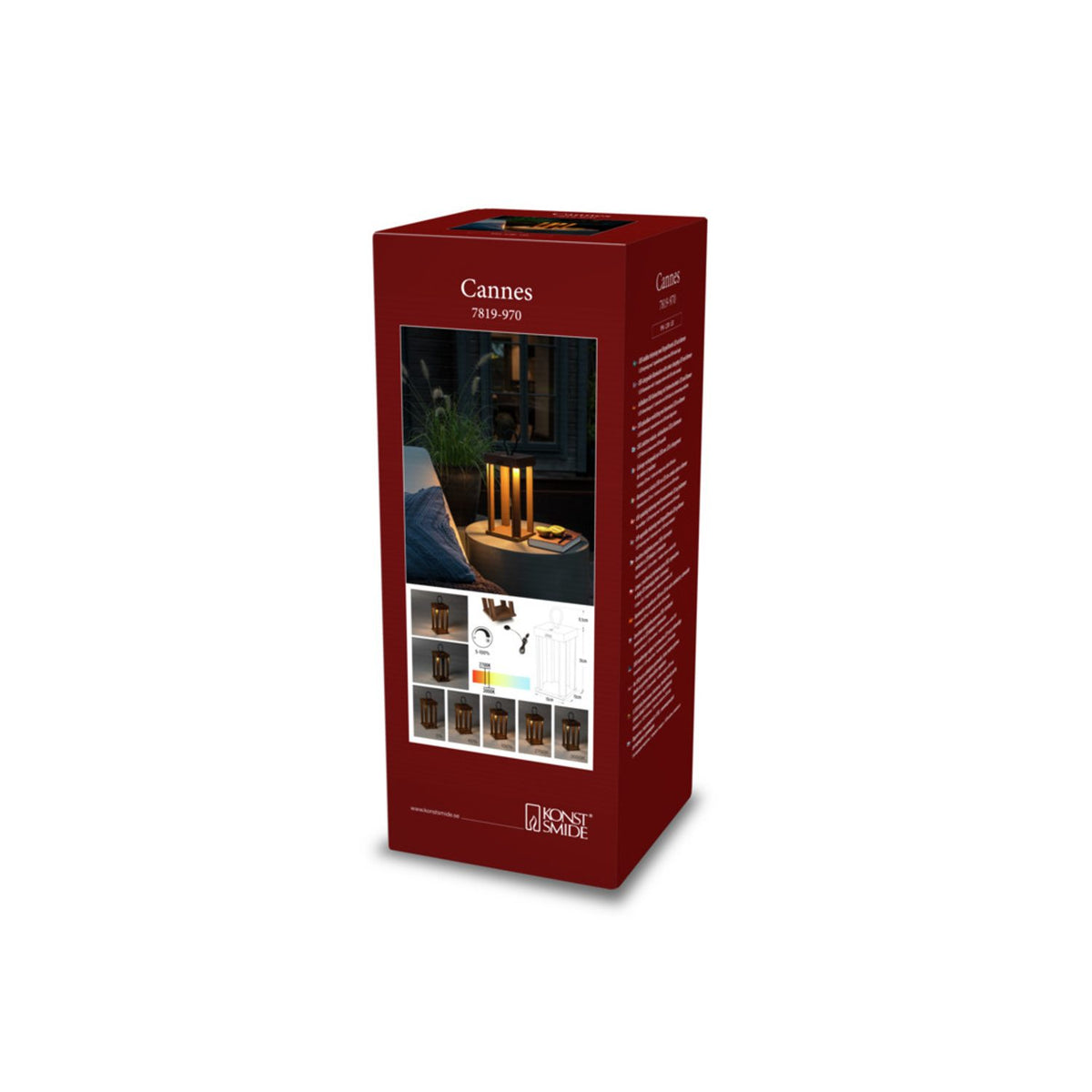 Cannes USB Dimbar 42 cm Lanterna Rost