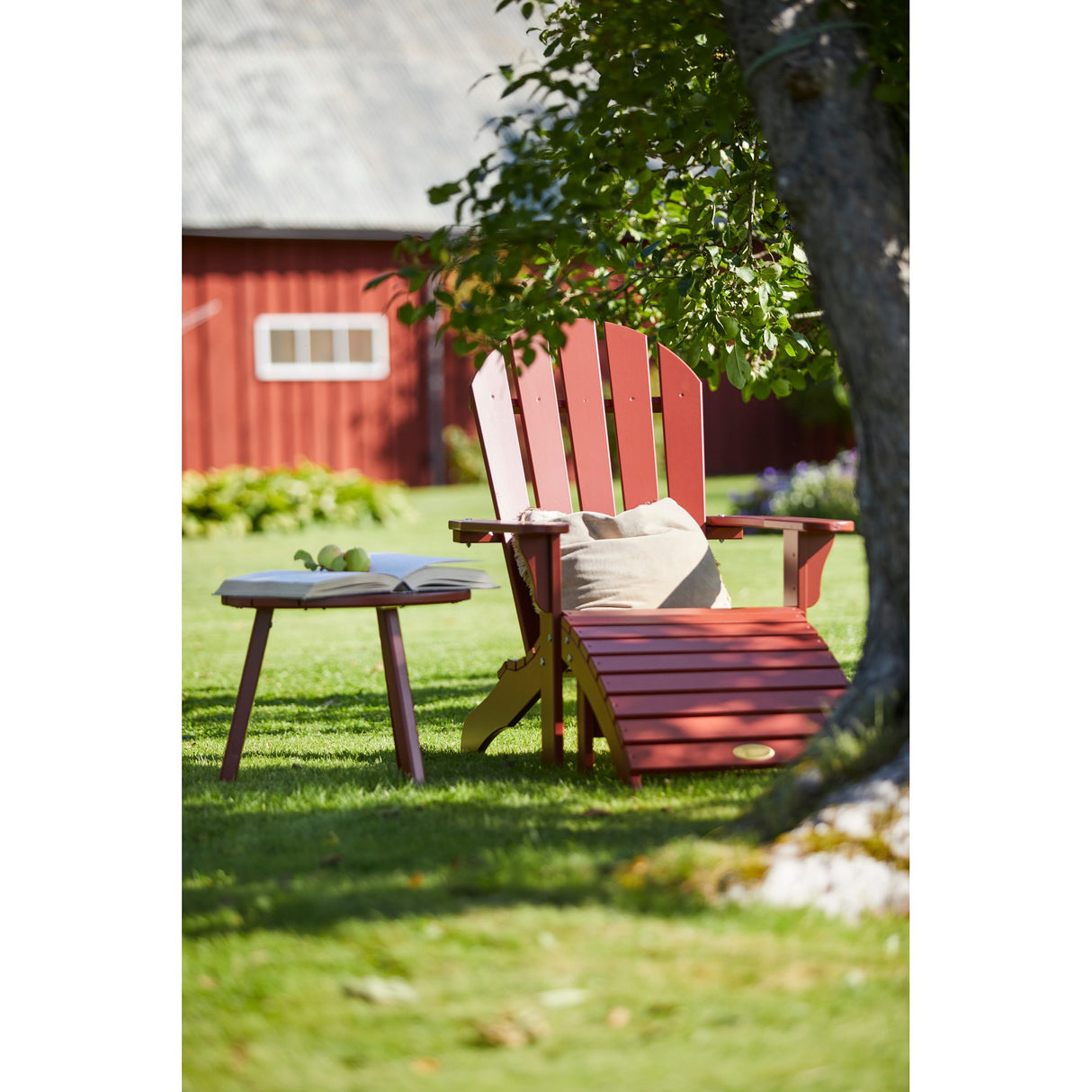 Tennessee Utesidobord Ø50 cm Röd