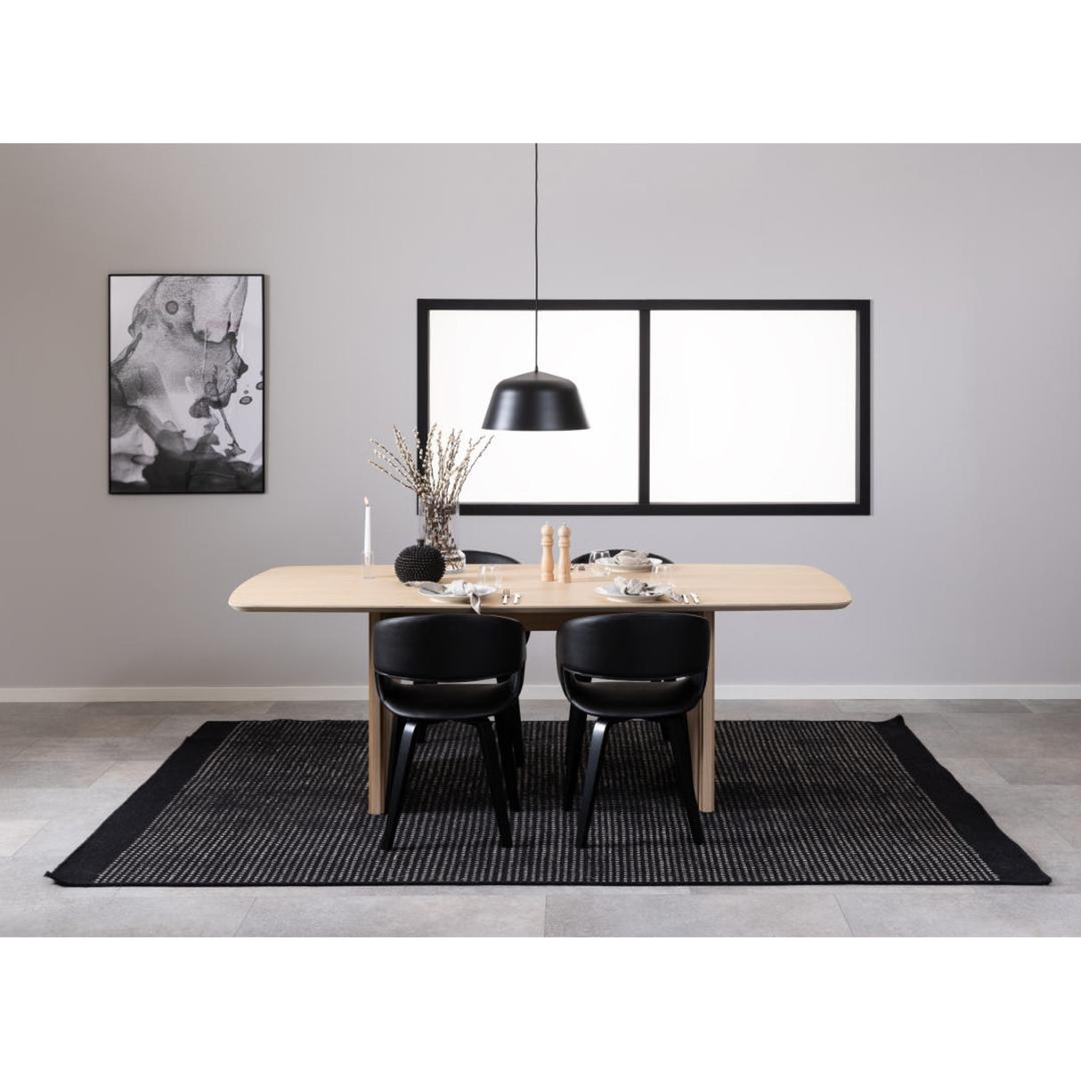 Ascue Karmstol PU Svart