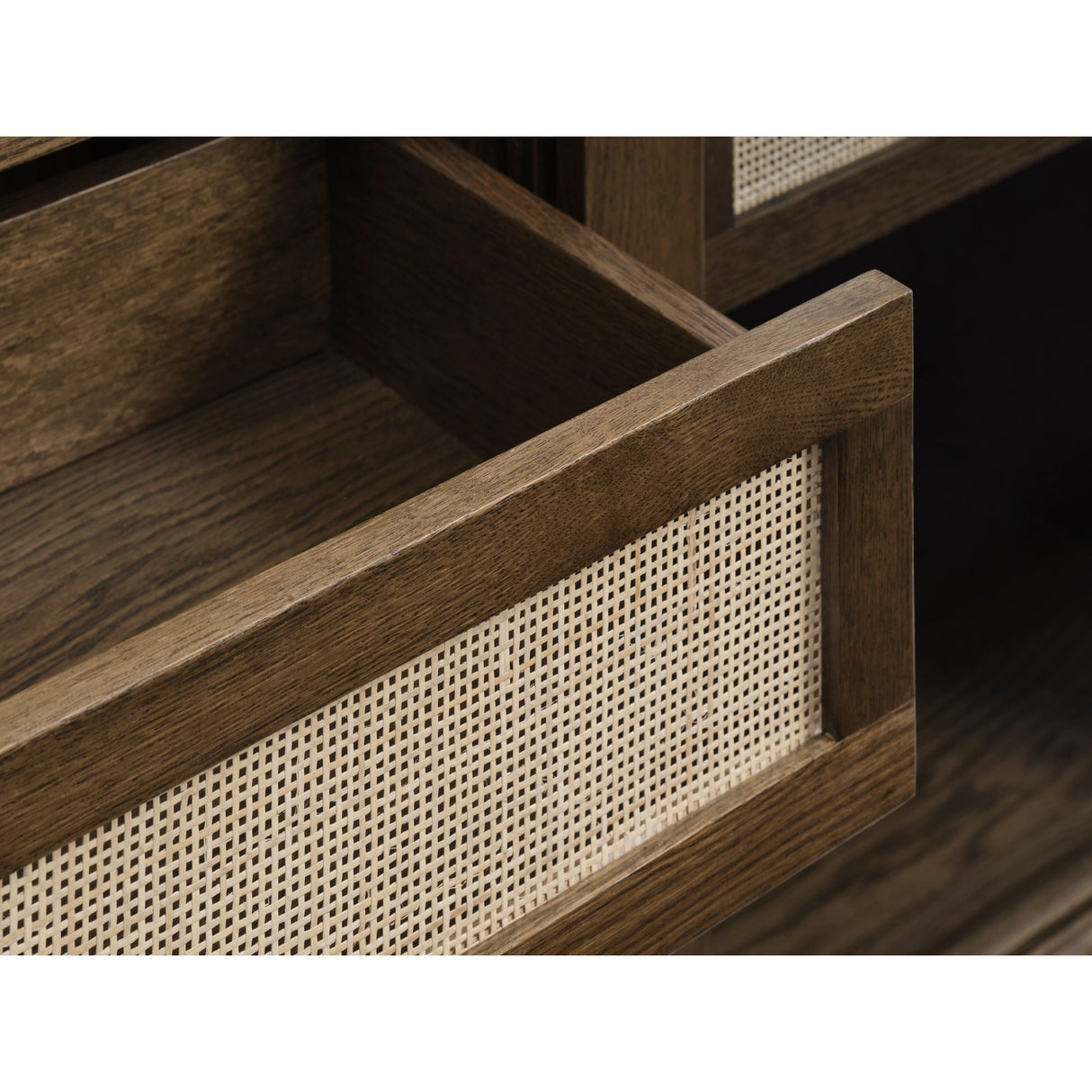 Raquel 160 cm Glas Skåp Rökt ek