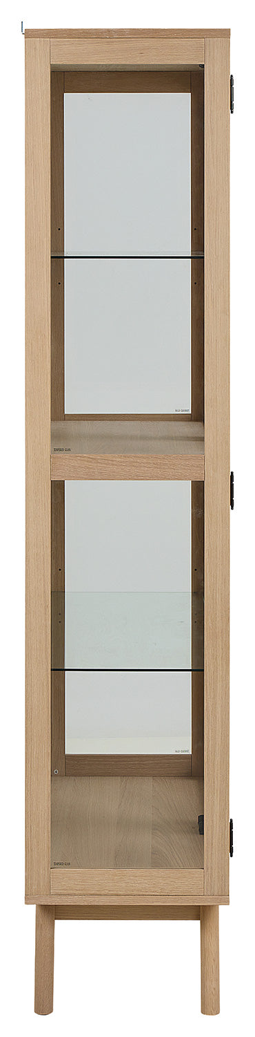 Molde Vitrinskåp 192x94x40 cm Vitpigemnterad Ek