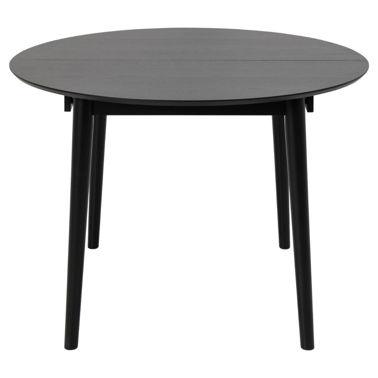 Århus Matbord Rund 115 cm ink. Iläggsskiva Svart