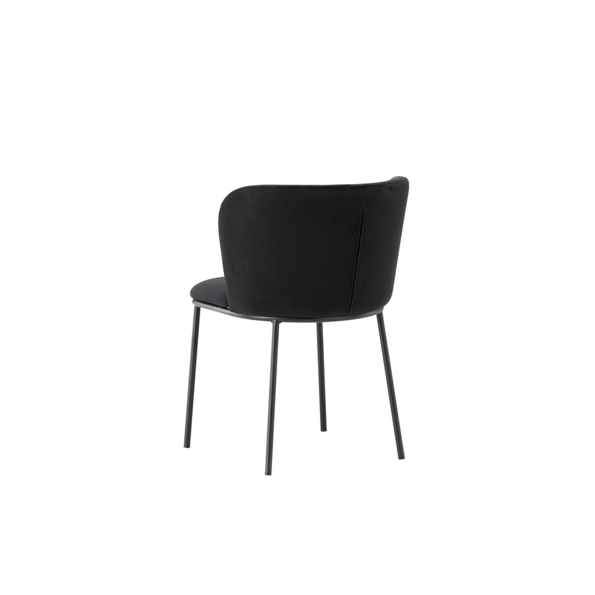 Edina Matstol Svart, Polyestersammet, 60 x 77 x 53