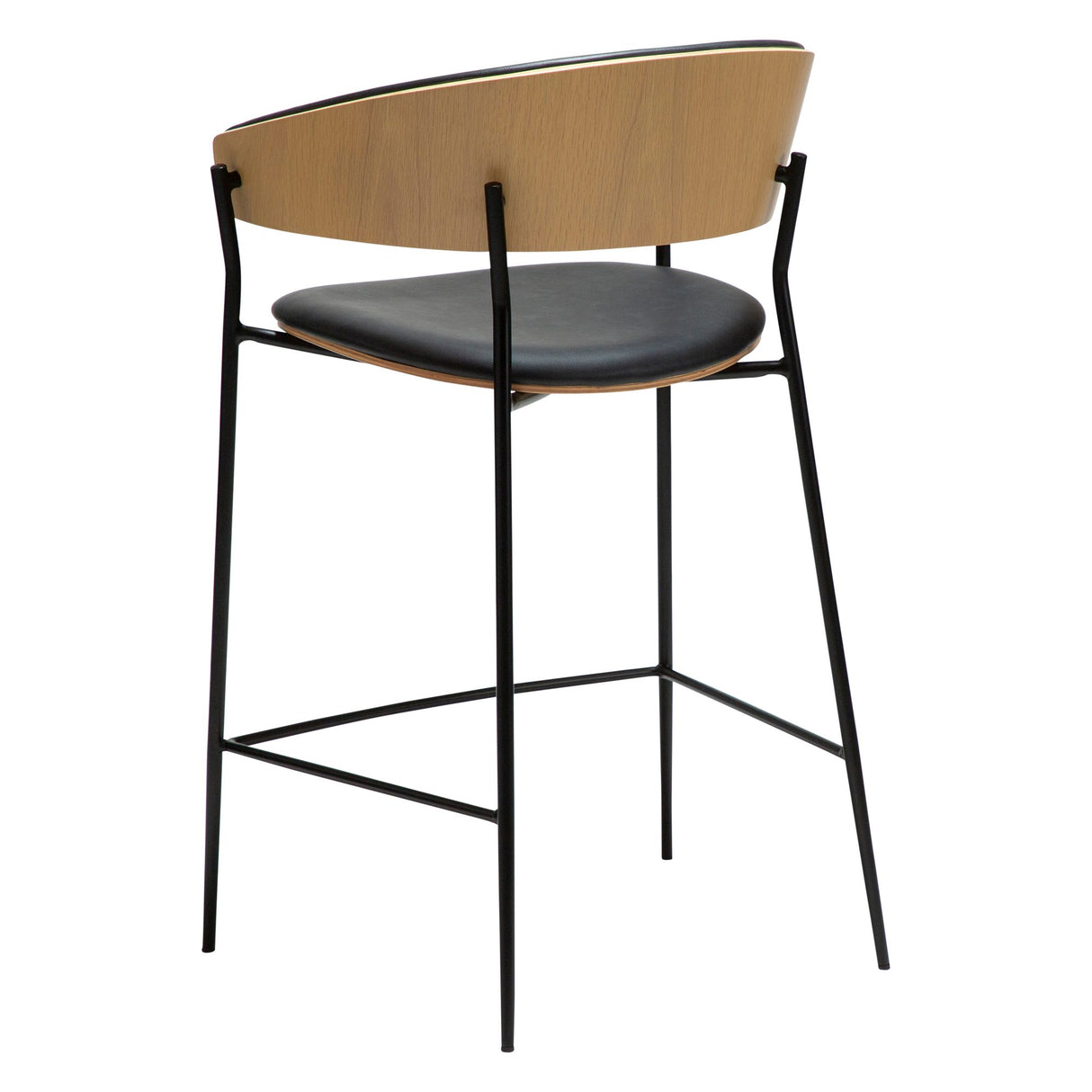 Crib Barstol Raven Black, Bleached Oak