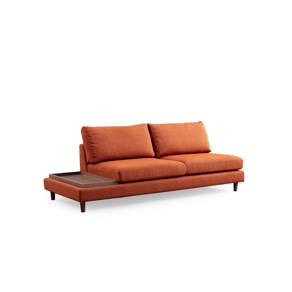 Auckland med puff (314-275 x 95 x 76 cm) Orange Hörnsoffa
