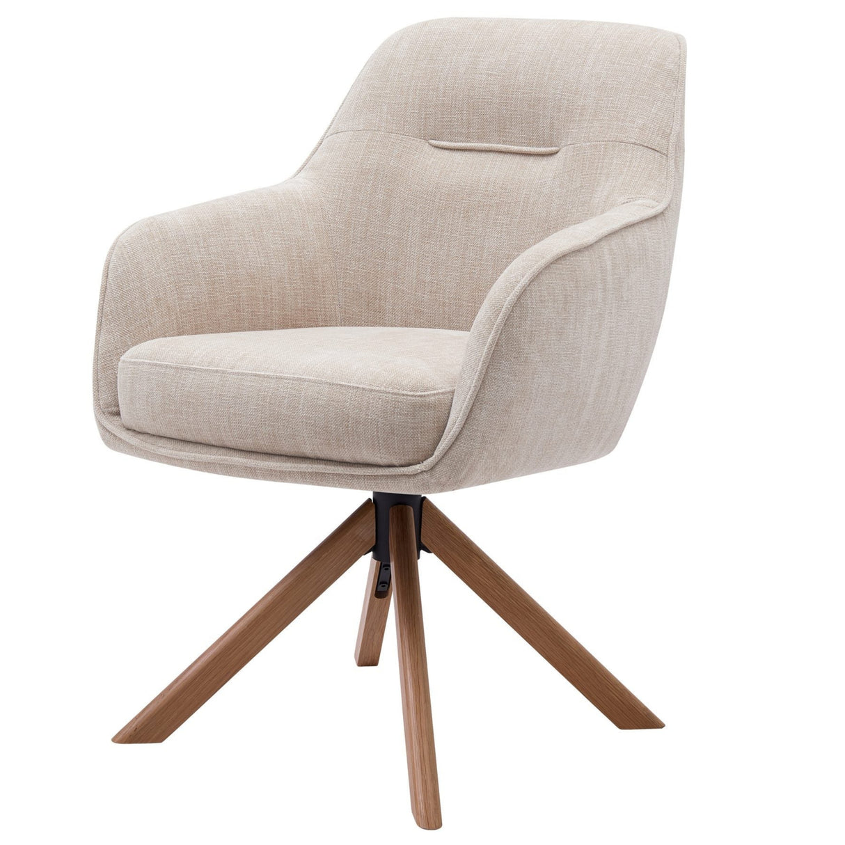 Kate Snurrstol TOP Beige, Massiv ek