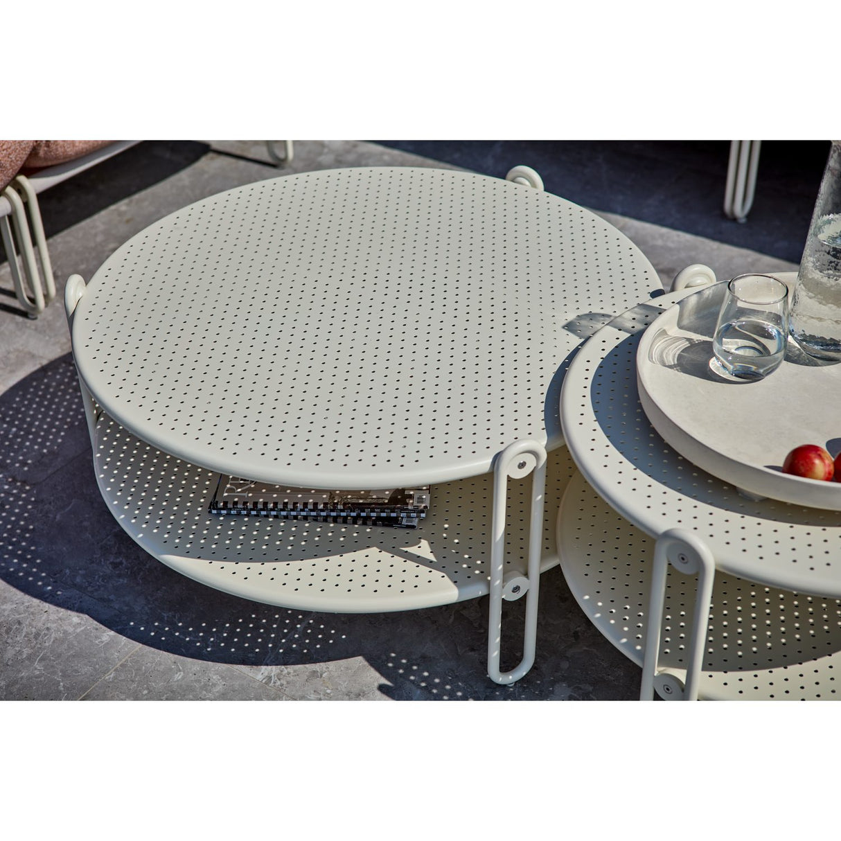 Blixt Soffbord ⌀85 cm Pearl White