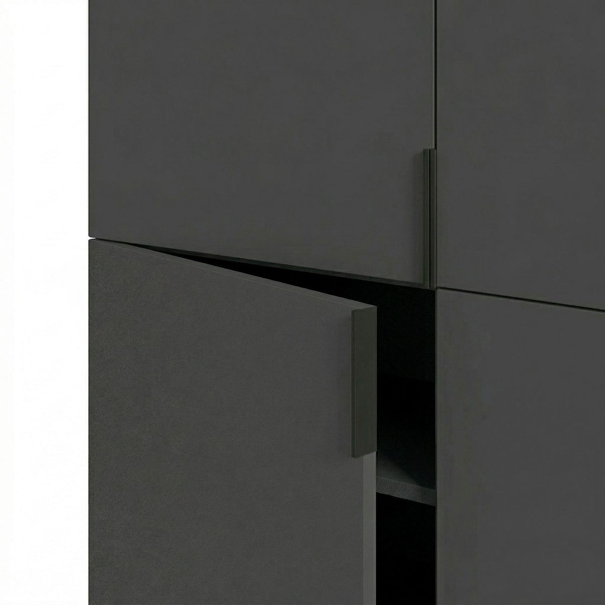 Edinburgh (100 x 128 x 40 cm) Sideboard Antracit svart