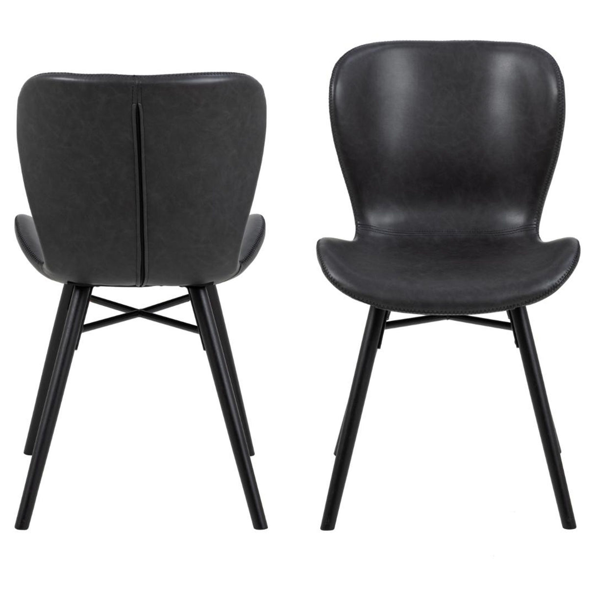 Sedan Matstol PU retro Svart/Svart