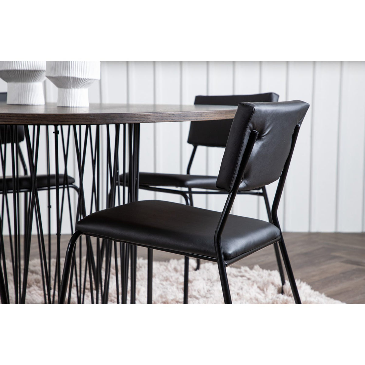 Stone, Kenth Rund matgrupp Svart, Svart, Mocka, ⌀120