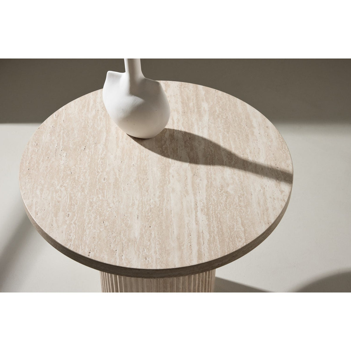 Härön Soffbord Beige, ⌀50