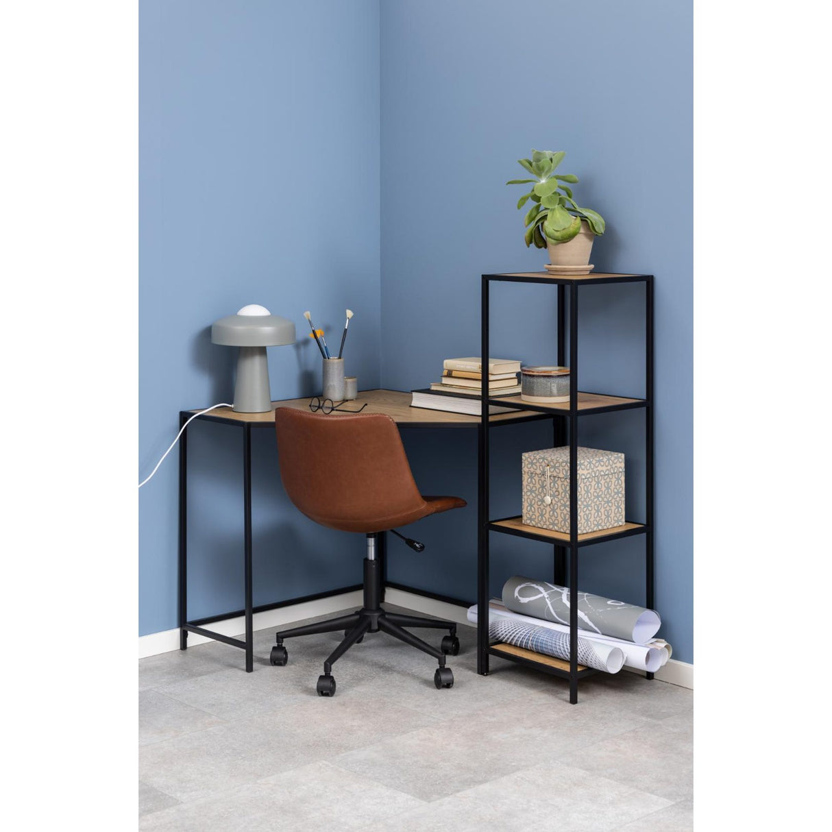 Notting Hill Bokhylla 119x35x37 cm Ek