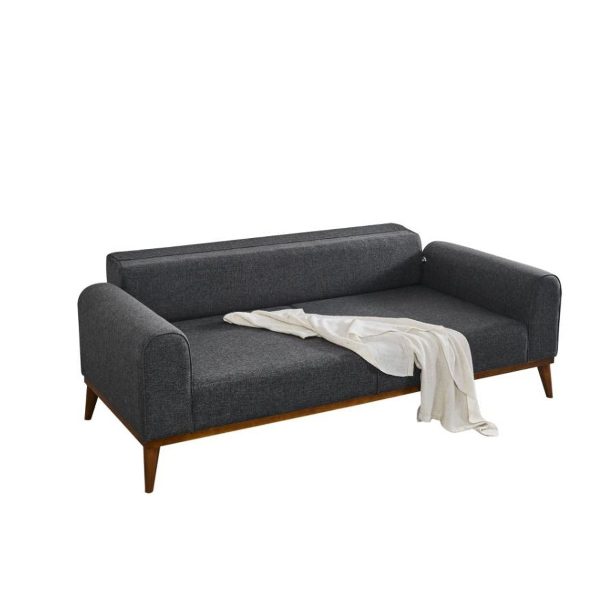 Astana 3-sits (222 x 90 x 80 cm) 3-sits bäddsoffa Antracit