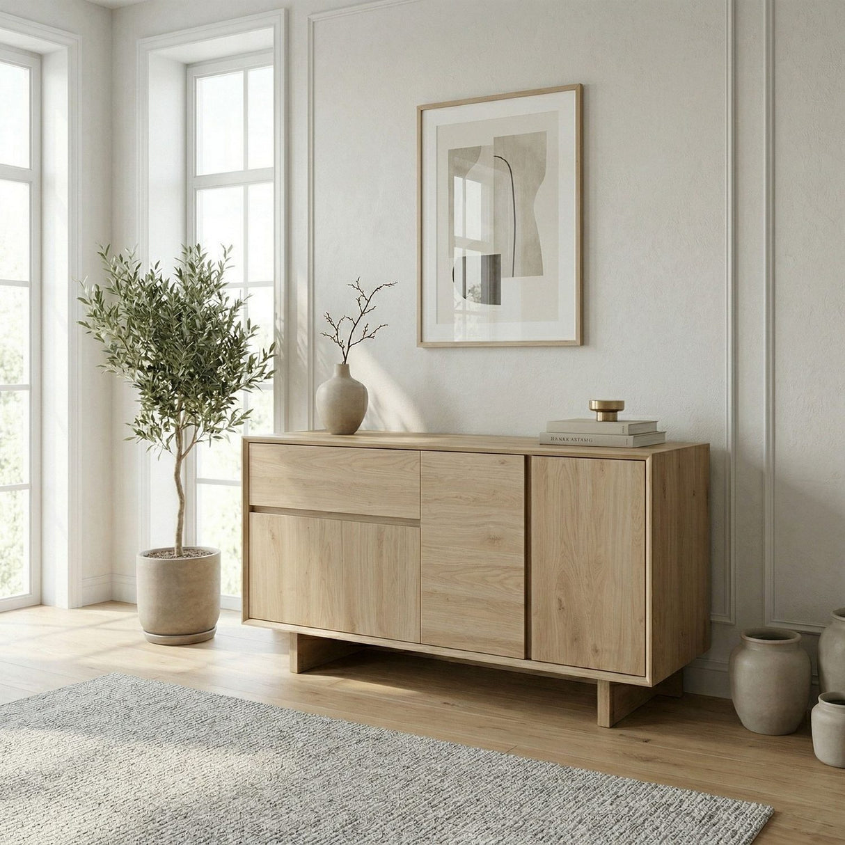 Tbilisi (146 x 76 x 45 cm) Konsolbord Naturlig ek