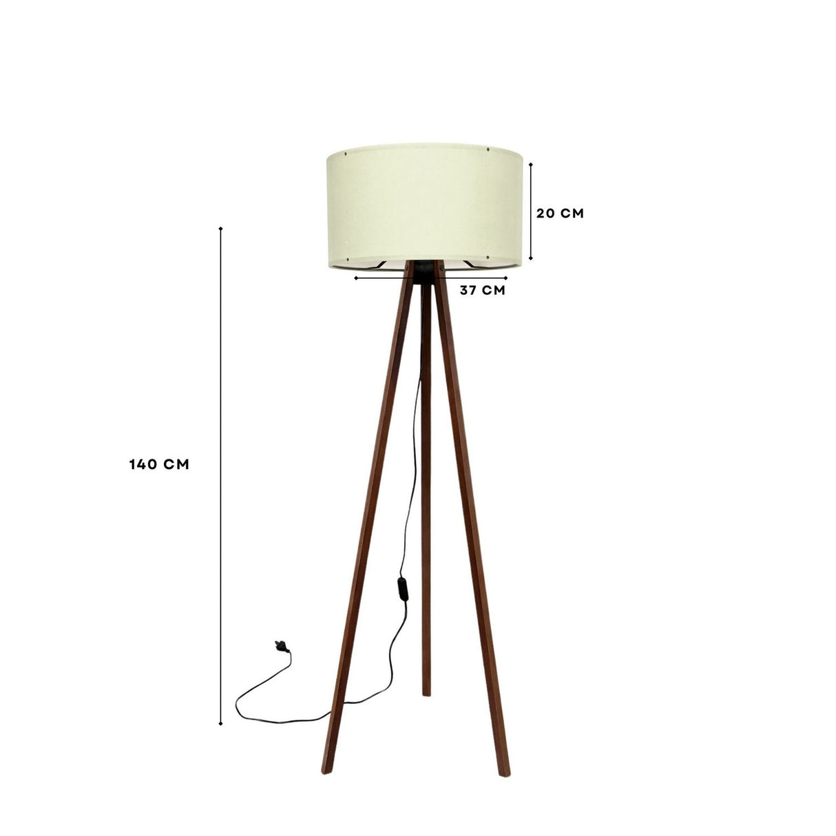 Kyoto (38 x 140 cm) Golvlampa Ecru brun