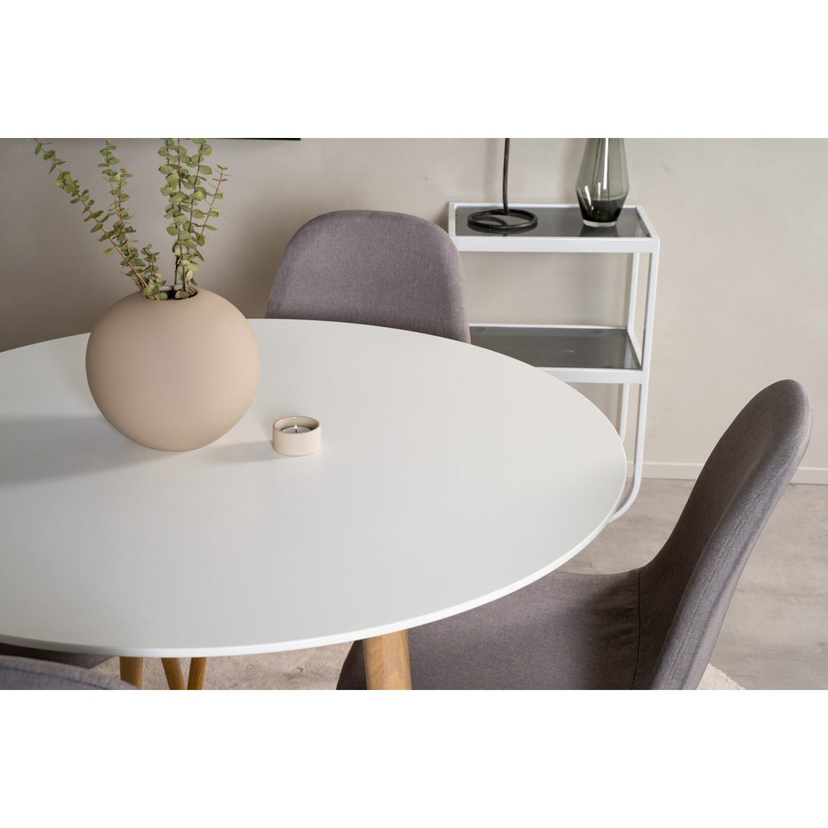 Plaza, Polar Rund matgrupp Natur, Natur, vit, ⌀100