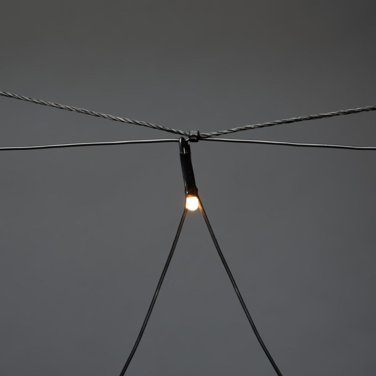 Nät Frostad LED Svart kabel 24V/IP44 Ljusslinga Ute 2x2m, Amber