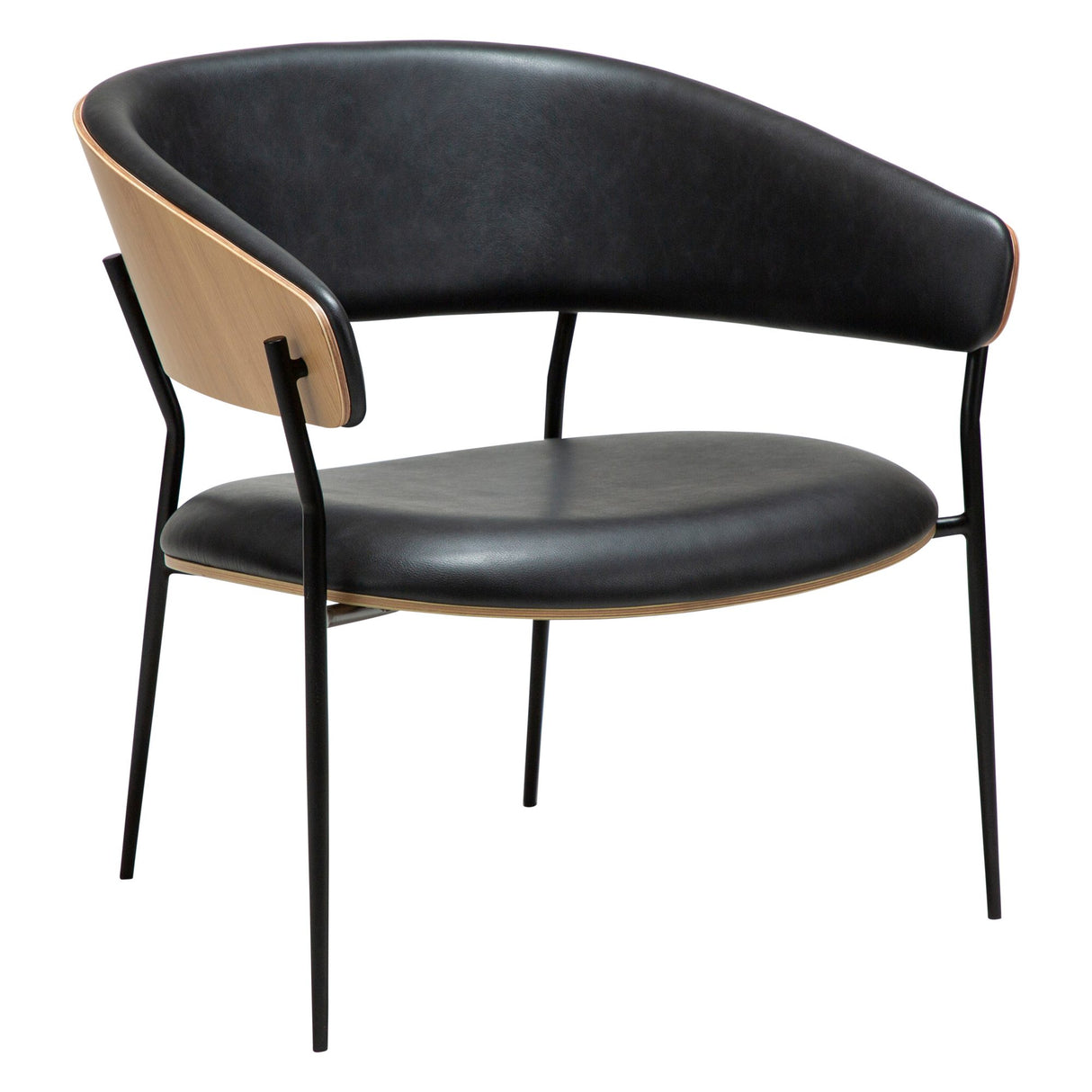 Crib Loungefåtölj Raven Black, Bleached Oak