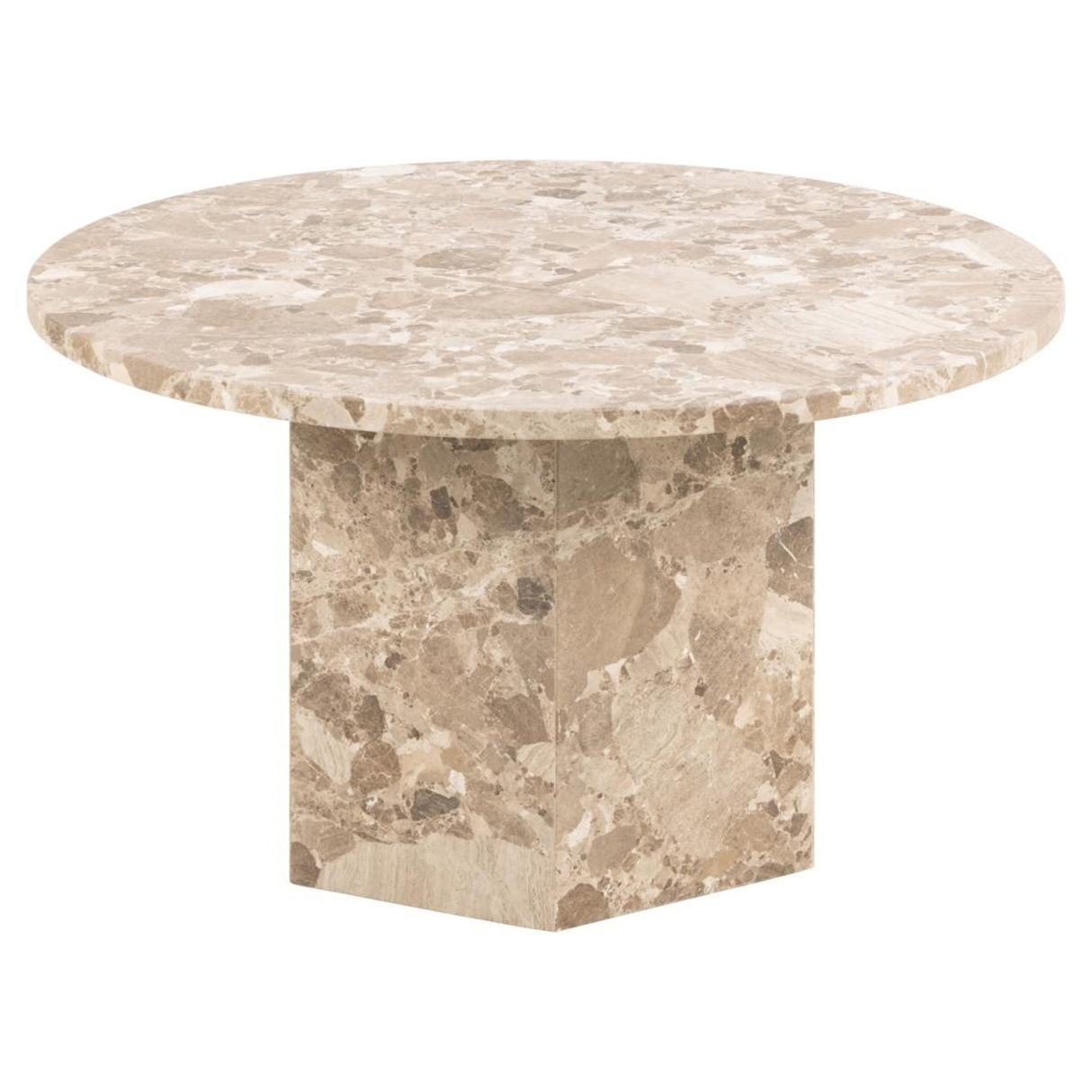 Miramas Soffbord Rund 80 cm Lattebrun