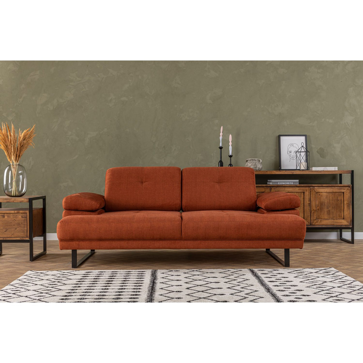 Kingston (199 x 99 x 83 cm) 2-sits bäddsoffa Orange