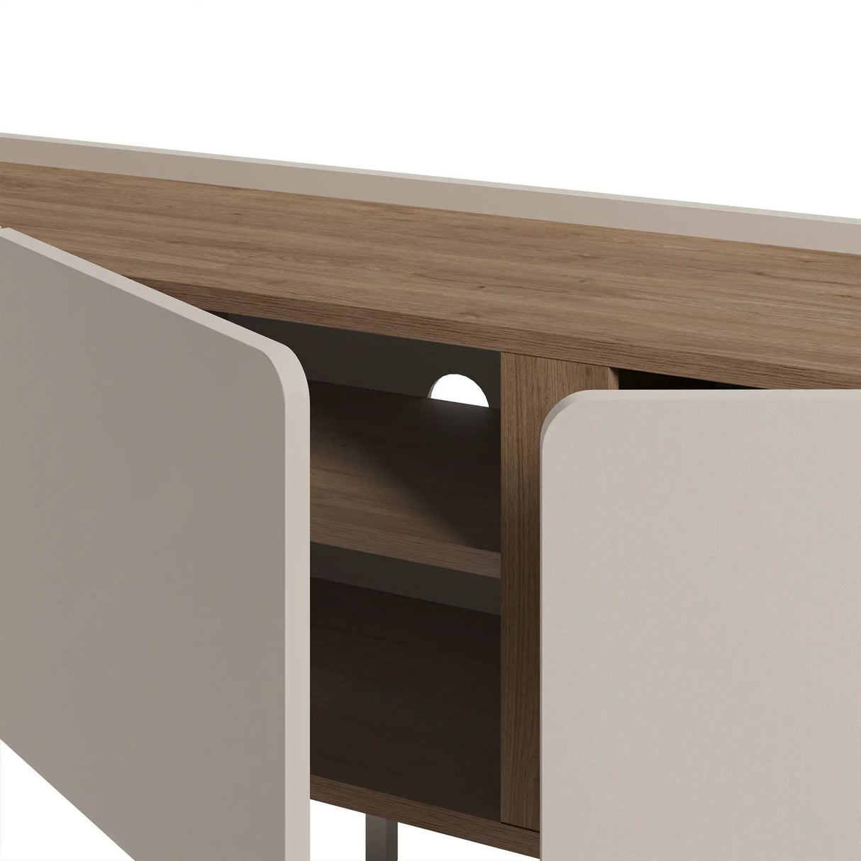 Lucile (140 x 53,9 x 35,5 cm) TV-bänk Sandsten Natur ek