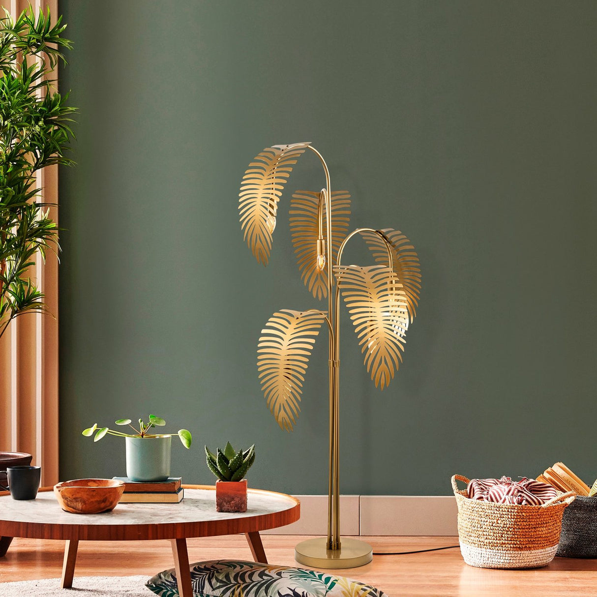 Palmtree Golvlampa Gold