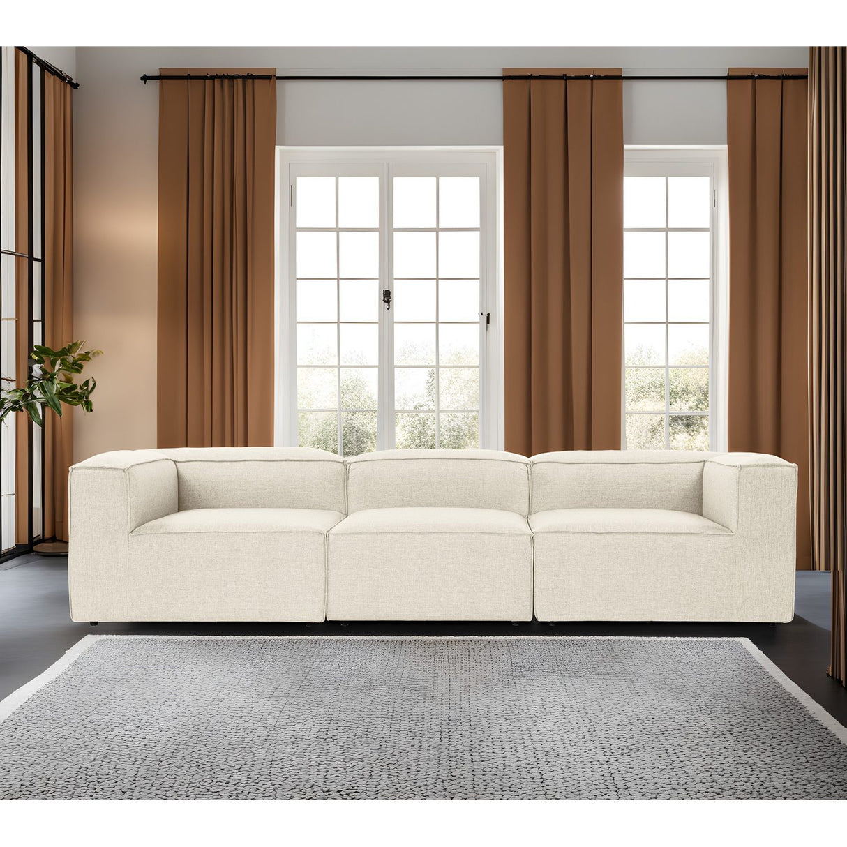 Sevilla 3 (297 x 66 x 105 cm) 3-sitssoffa Ecru
