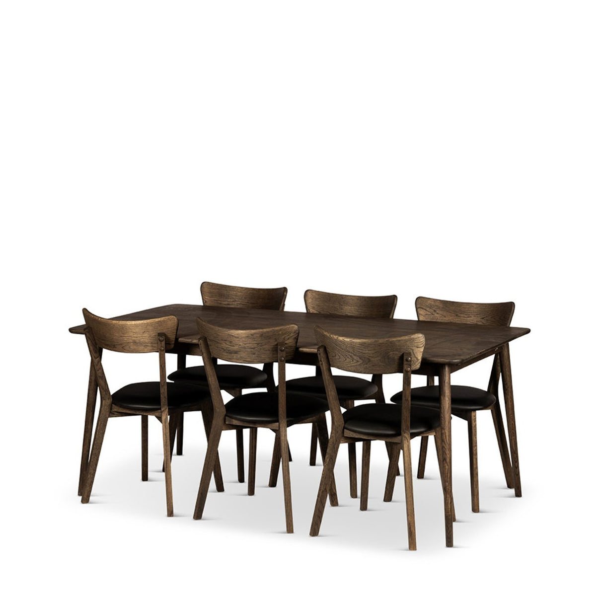 Nyborg med Stolar Matbord 180x90x75 cm, 6 st Ekeby-stolar
