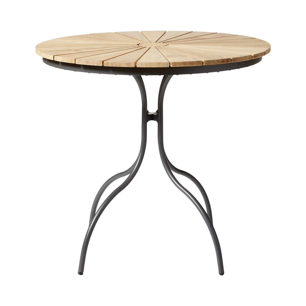 Ellen Cafébord Ø80cm i Teak och Aluminium Antracit