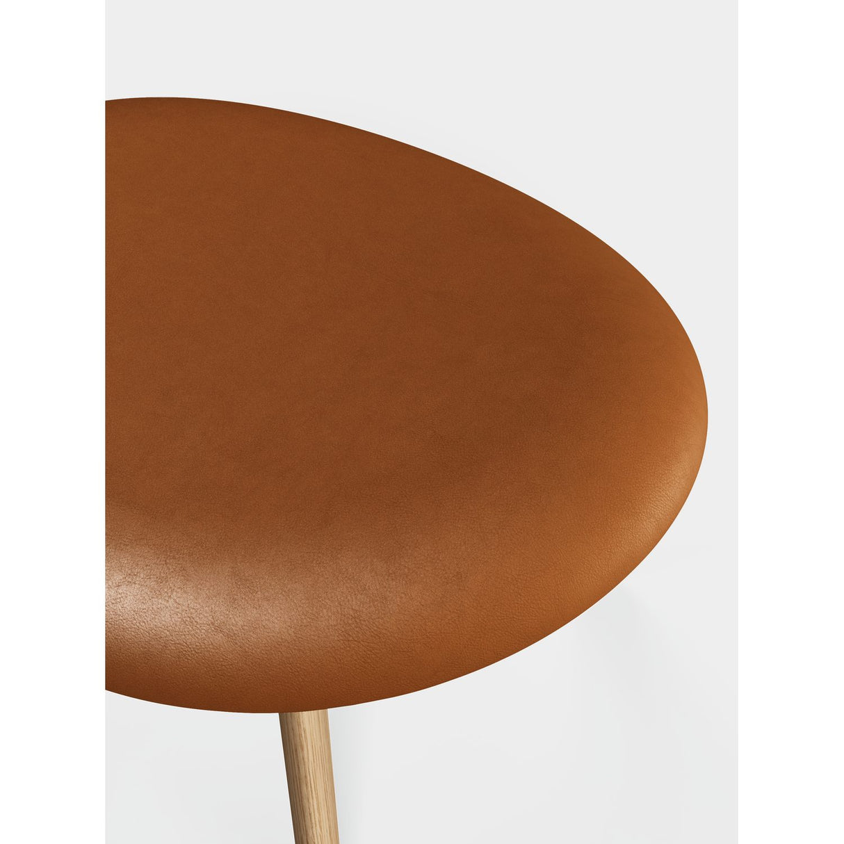 Slab Ottoman Natural Leather Cognac