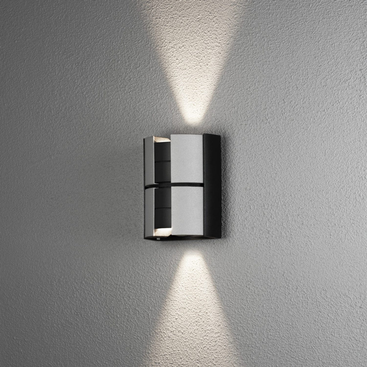 Vidar 2x5W LED Svart/Silver Vägglampa Ute