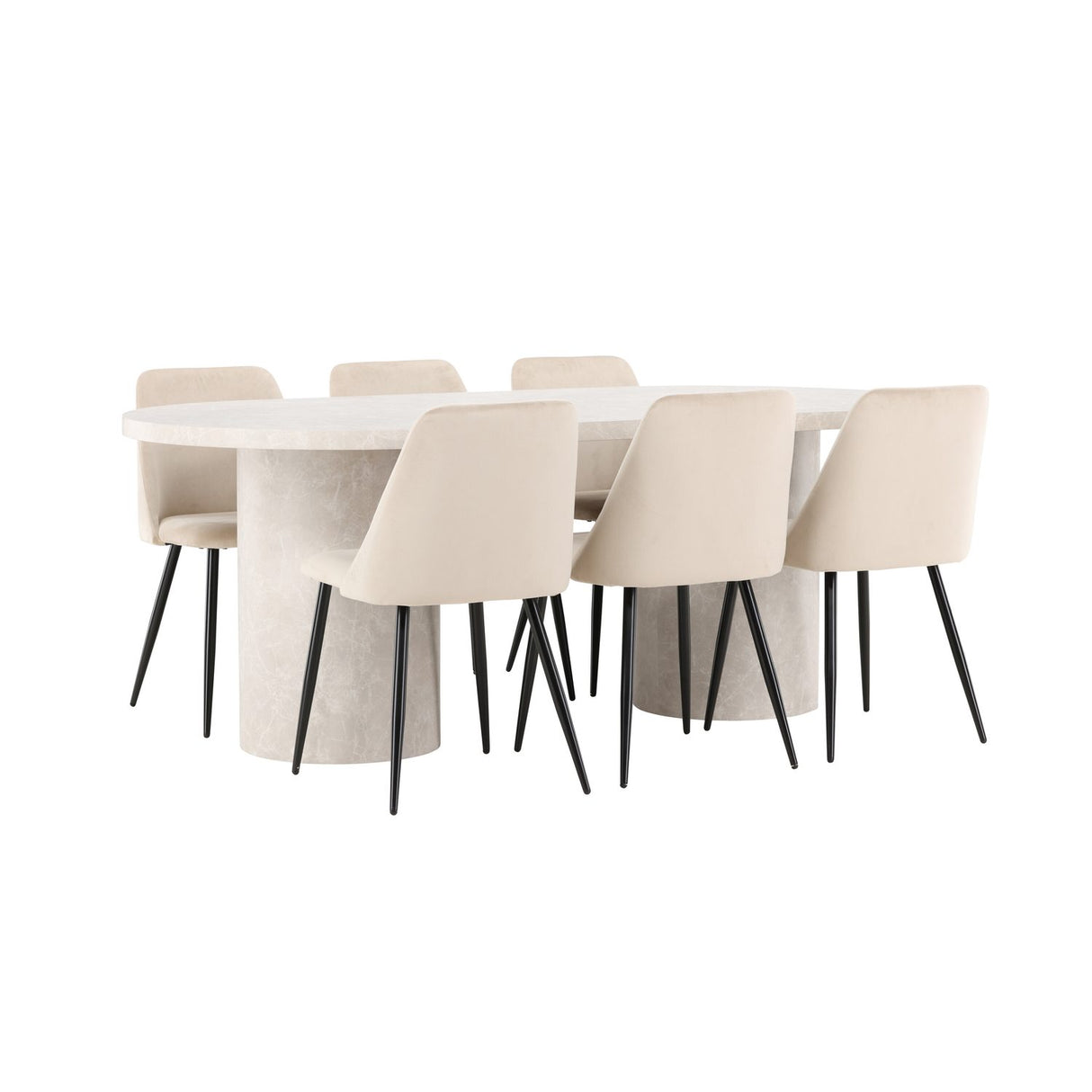 Narvik, Night Oval matgrupp Beige, Svart, Beige, 200 x 100
