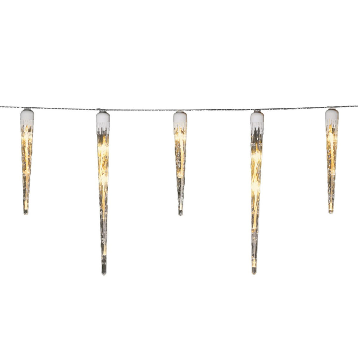 32 Istappar 48 LED vit kabel Ljusslinga Ute Amber